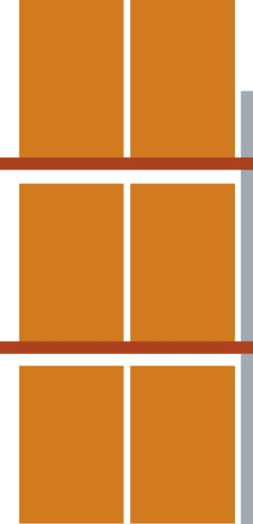 META Palettenregal MULTIPAL B1825xT1100xH2700 mm Anbaufeld 6 Plätze Fachlast 2240 kg