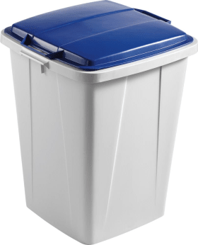 ABFALL- U. WERTSTOFFSAMMLER 90L GRAU M. BLAUEM VEH2012031