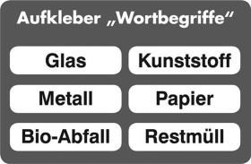 AUFKLEBER-SET 6TLG. 70X300MM FÜR WERTSTOFFSAMMLER 5408880