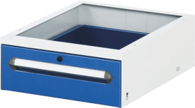 Rau Unterbau-Container B425xT600xH175mm RAL 7035/5010 1 Schublade