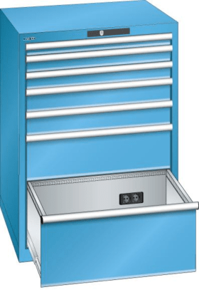 SCHUBLADENSCHRANK 36X36E 717X725X1000MM 7 SCHUB. 75KG D4X230V KEYLOCK 74.826.010