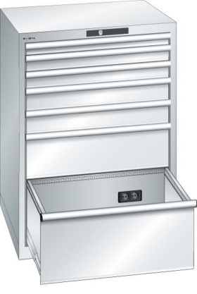 SCHUBLADENSCHRANK 36X36E 717X725X1000MM 7 SCHUB. 75KG D4X230V KEYLOCK 74.826.020