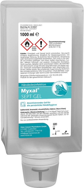 HÄNDEDESINFEKTION MYXAL SEPT GEL,1000 ML VARIOFL. 4260029171839