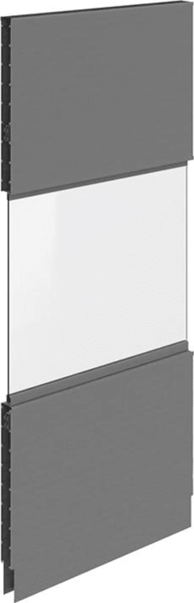 AKUSTIKGLASWANDELEMENT 1250X2960MM RAL 7037 MIT FENSTER PA721020-2317