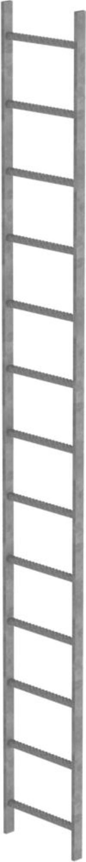 SCHACHTLEITER 13 SPROSSEN L 3,64M B440MM LW 300MM STAHL VERZINKT 61013