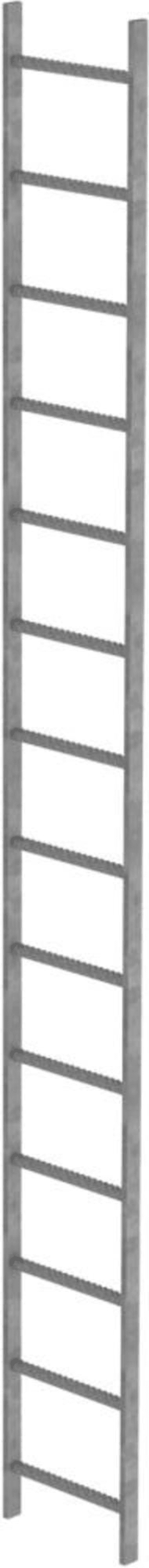 SCHACHTLEITER 14 SPROSSEN L 3,92M B440MM LW 300MM STAHL VERZINKT 61014