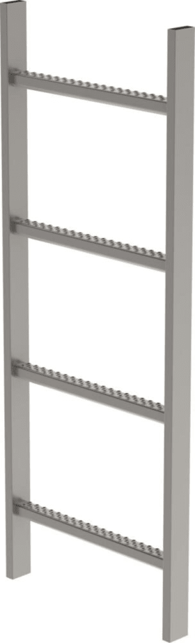 SCHACHTLEITER 4 SPROSSEN L 1,12M B440MM LW 300MM EDELSTAHL V4A 63004