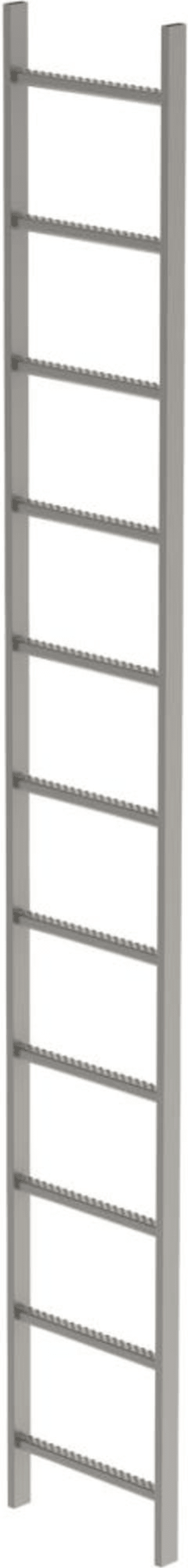 SCHACHTLEITER 11 SPROSSEN L 3,08M B440MM LW 300MM EDELSTAHL V4A 63011
