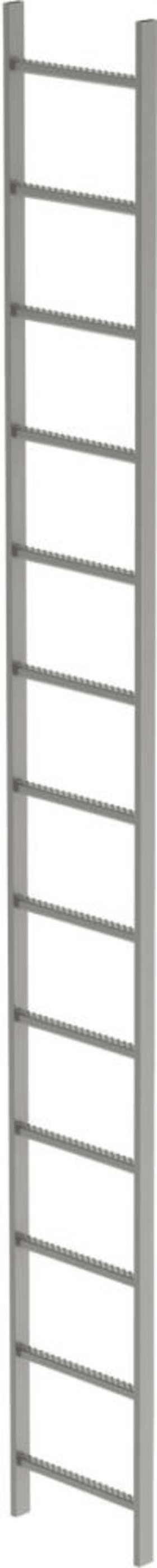 SCHACHTLEITER 13 SPROSSEN L 3,64M B440MM LW 300MM EDELSTAHL V4A 63013