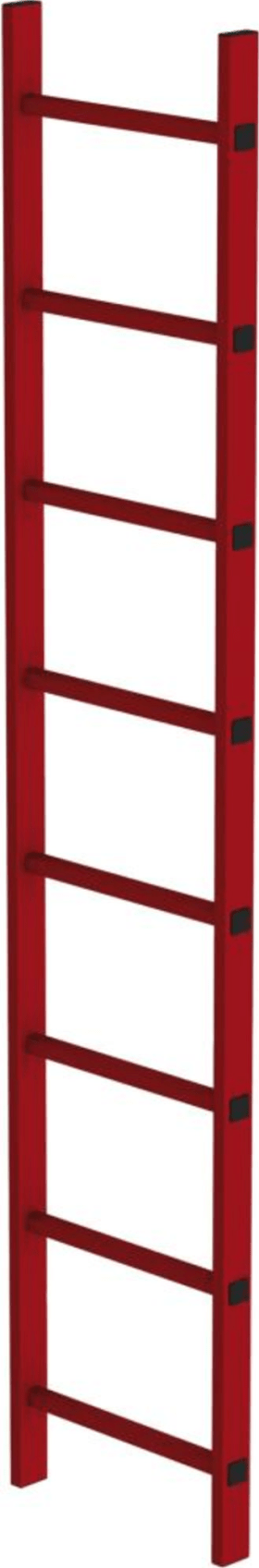 SCHACHTLEITER 8 SPROSSEN L 2,24M B450MM LW 300MM GFK 64108