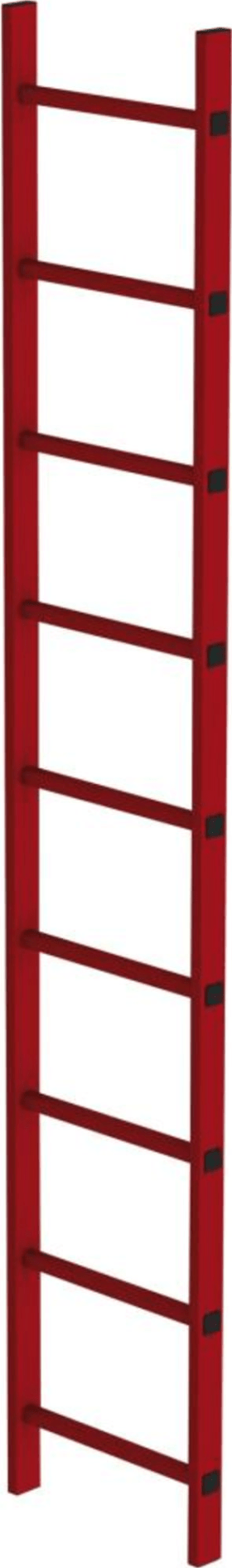 SCHACHTLEITER 9 SPROSSEN L 2,52M B450MM LW 300MM GFK 64109