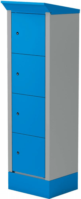 E-BIKE LADESTATION 600X500X2095/2000MM MÜNZPFAND. SAFE-O- MAT R7035/ 61.219.498