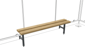 SITZBANK ÜBERDACHUNG RELAX NATURE II 1500X280MM PULVERB. RAL 7016 123000100