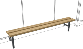 SITZBANK ÜBERDACHUNG RELAX NATURE II 2000X280MM PULVERB. RAL 7016 123000102