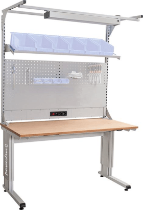 POWERLINE C-FUSS-SCHWERLASTTISCH M.ELE. HÖH.-VE. 1500X750X745-1195MM CF.150.75-1