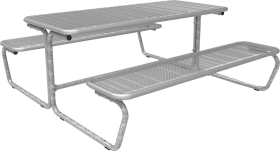 BANK-TISCH-KOMBINATION PALMA DRAHTGITTER N.BREITE 1770MM RAL9006 54204-31