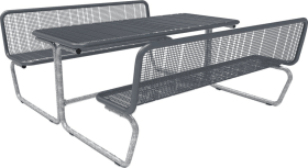 BANK-TISCH-KOMBINATION PALMA DRAHTGITTER N.BREITE 1770MM DB703 M.RÜCKEN 54206-32