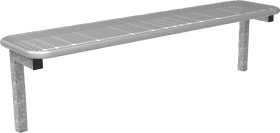 PARKBANK SEVILLA DRAHTGITTER RAL 9006 N.BREITE 1770MM O.LEHNE Z.EINBE 54223-31