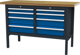 KASTENWERKBANK 1500MM 8 SCHUBL. RAL7016 /5010 FORU66044KW15-1