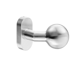 KUGELKNOPF F.GANGFL. 4913 GEKR. OVALROS. EDELSTAHLMATT DIN EN 1125