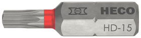 HECO-DRIVE BITS HD-15 FARBRING ROT IM BLISTER A 10 STK. LÄNGE 25MM 57094