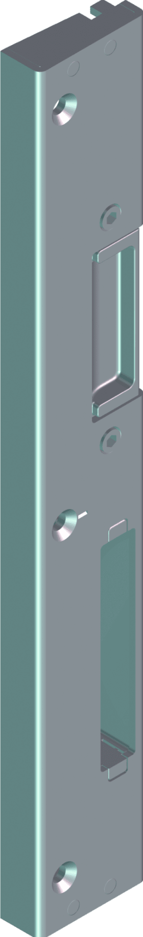 ROTO Profilschließblech AS201, DR, 35x245x19, 1 ktg, silberfarben