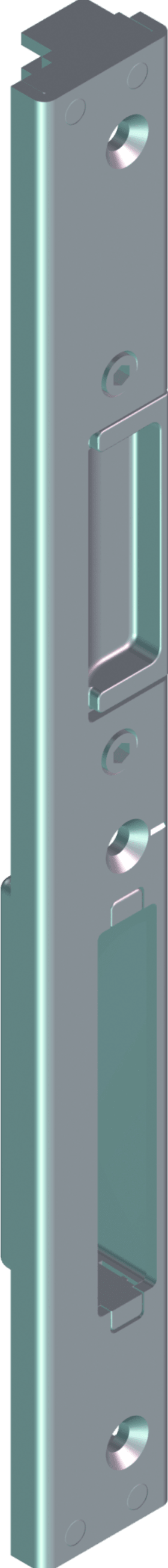 ROTO, U-Profilschließblech, mit F+R Ausschnitt, für MFV, verstellbar, Stahl