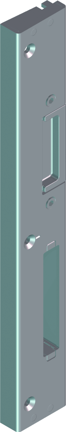 ROTO, U-Profilschließblech, mit F+R Ausschnitt, für MFV, verstellbar, Stahl