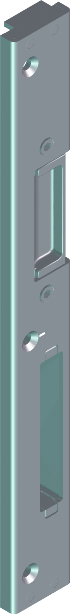 ROTO, U-Profilschließblech, mit F+R Ausschnitt, für MFV, verstellbar, Stahl