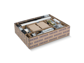 GEZE Türautomation EC-Drive FR mit 2-fach Rollenwagen T2 140 kg