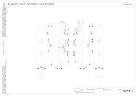 HOPPE Schutz-Langschild 3331/3310 ov.,ES1/PZ 72/8,F9-2,TS 37-47