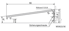 Grundmeier Wetterschenkel Alu selbstklebend EV1 90x25,8