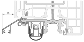 Grundmeier Adapterprofil aus PVC für Bodendichtung BDA87851