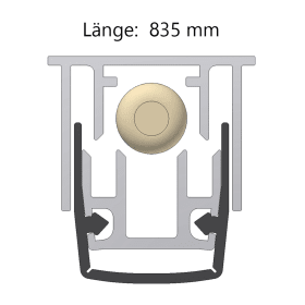 Grundmeier Bodendichtung Bod50084 - 835mm Plan 0.0 Absenkbar