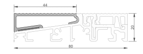 Grundmeier Alu-Aufsatzprofil für Türschwellen,TSA5801/SK/EV1 