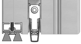 Grundmeier Alu-Halteschiene für Holztüren Länge 1950mm TD2012/BD/BD10 P-20390