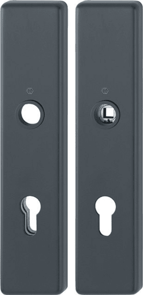 HOPPE Schutz-Langschild 2221/2210 eck.,ES1/PZ 72/8,F9714M,TS 37-47