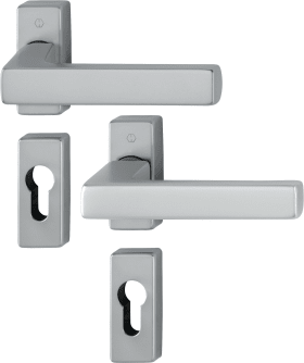 Hoppe door handle set 1737FA-1/844P/844PS, Aluminium