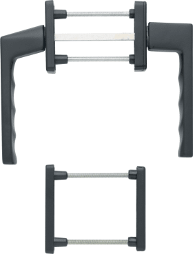 HOPPE Balkontürgarnitur Toulon 0737FA-1/51N/U34/0737/51NS/51PNS, Aluminium