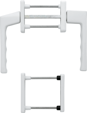 HOPPE Balkontürgarnitur Toulon 0737FA-1/51N/U34/0737/51NS/51PNS, Aluminium