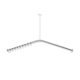 Hewi Vorhangstange Ø 25 Achsmaß 1987, 40 Ringe, Chrom