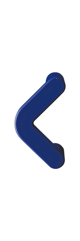 HEWI Griffchen für BA3, a=64mm, ø16mm stahlblau 