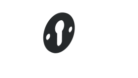 HEWI Rosettenfußscheibe,ø55, Schutzros. 306.23PBES, 2mm, EM Tiefschwarz