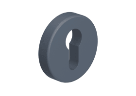 HEWI FS-Schlüsselrosette, ø55mm,lange Nocken, Ed. matt Anthrazitgrau