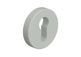 HEWI FS-Schlüsselrosette, ø55mm,lange Nocken, Ed. matt Felsgrau