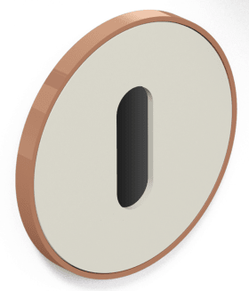 HEWI bicolor Schlüsselros., fl.Edelstahlros.in PVD-Besch Tiefschwarz