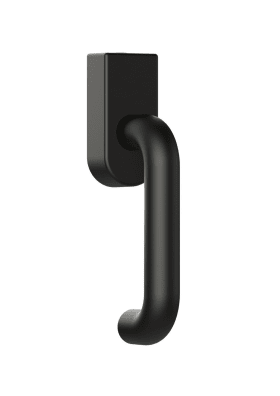 HEWI Fenstergriff,abschließb., Vk7mm, Kippen-vor-Drehen, EM Tiefschwarz