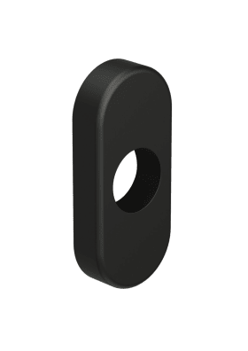 HEWI Dr.-Rosette,ø20,R-Tech., ohne Nocken, Edition matt Tiefschwarz