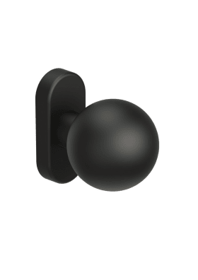 HEWI Knopf feststehend, EM einseit.Montage, 123.23/315.23 tiefschwarz 