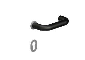 HEWI Zimmergarnitur, X-Ros., Edition matt mini Tiefschwarz